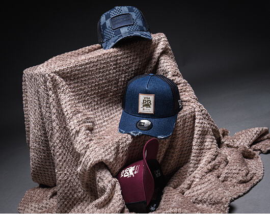 Kappe New Era - F1 Pattern Denim 9FORTY A-Frame Trucker - RED BULL F1 - Navy Blue
