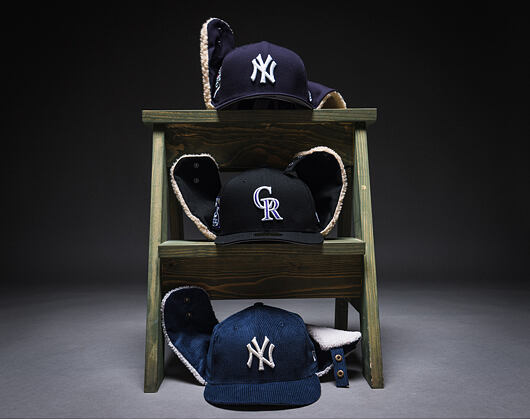 Kappe New Era - MLB Cord Dog-Ear 59FIFTY - NY Yankees - Navy / Cream