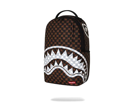 Rucksack Sprayground - Brown And Cream Drip Check Shark Backpack