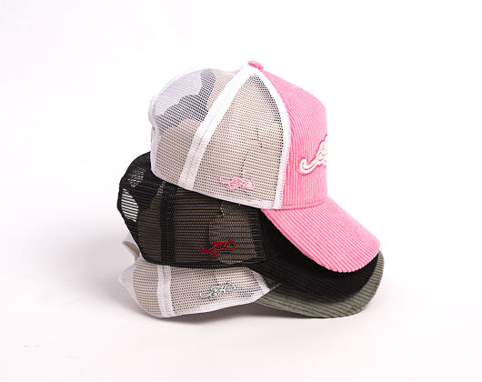 Kappe Ed Hardy - Embroidery Applique Cord 5 Panel Trucker Cap - Hot Pink