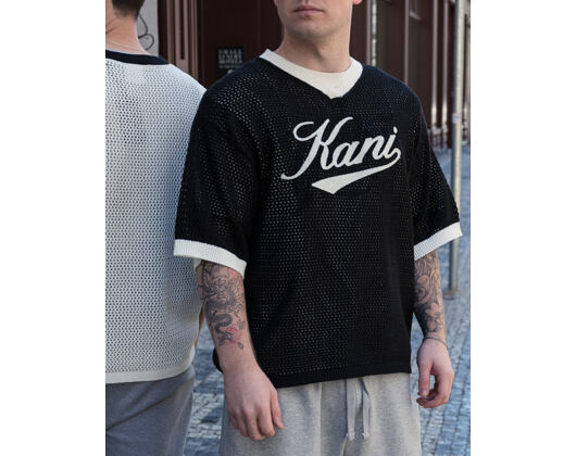 T-Shirt Karl Kani - Cursive Varsity Crochet Boxy T-Shirt Black