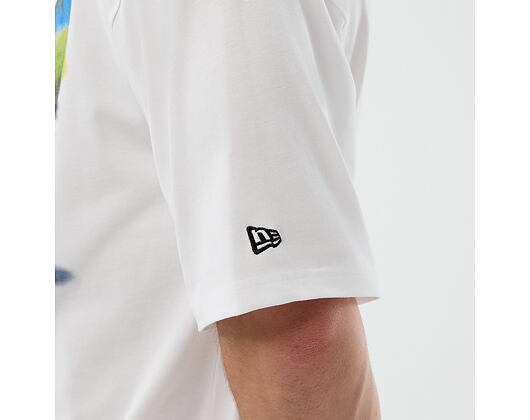 T-Shirt New Era - Branded Beach Graphic Oversized Tee - White