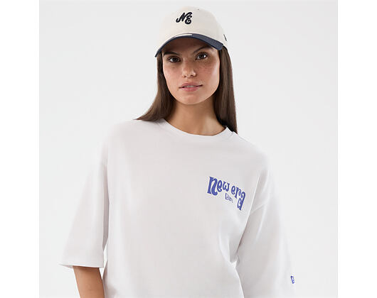 T-Shirt New Era - Branded PIzza Time Graphic Oversized Tee - White