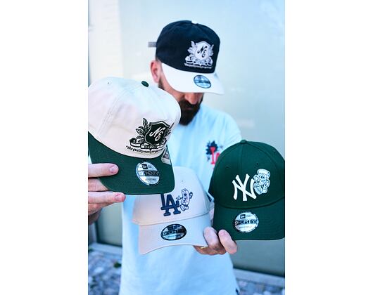 Kappe New Era - Branded Washed Graphic 19TWENTY - Cream / Cilantro Green