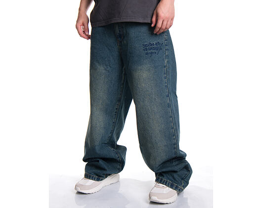 Hose Ed Hardy - Mens Fireball Dragon Dirty Wash Xxtra Denim Trousers Jeans - Green Tint