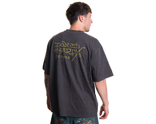 T-Shirt Ed Hardy - Battle Of The Dragons Relaxed Tshirt - Charcoal