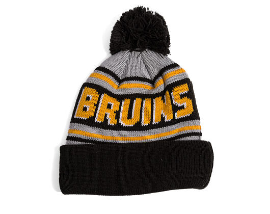 Mütze New Era - NHL Evergreen Wordmark Pom Medium Knit - Boston Bruins - Team Color