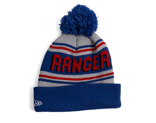 Mütze New Era - NHL Evergreen Wordmark Pom Medium Knit - NY Rangers - Team Color