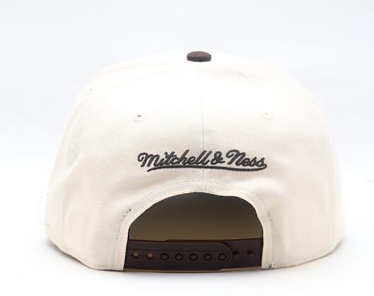 Kappe Mitchell & Ness - NBA Brown And Cream Pro Snapback - Los Angeles Lakers - Cream