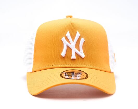 Kappe New Era - MLB Essential 9FORTY A-Frame Trucker - NY Yankees - Orange / White