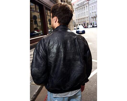 Jacke Karl Kani - Signature PU Leather Bomber Jacket - Black