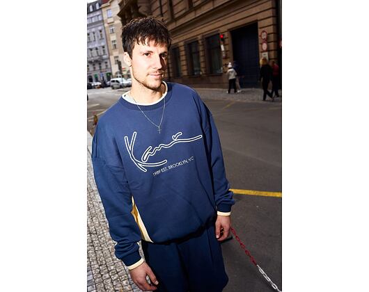 Pullover Karl Kani - Signature BRK Insert Oversized Crew - Blue