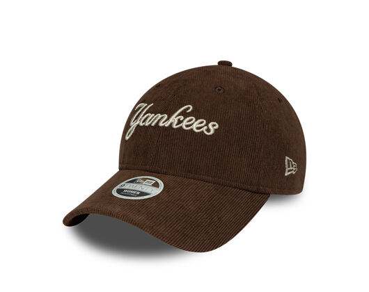 Damen Kappe New Era - MLB Cord Script 9TWENTY - NY Yankees - Chestnut Brown / Stone
