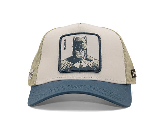 Kappe Capslab - Batman Trucker - Dark Knight Sketch - Off White / Blue