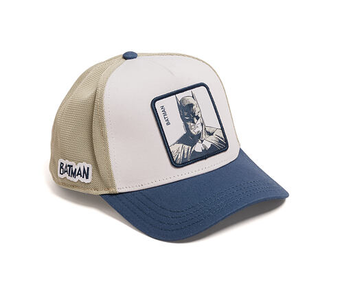 Kappe Capslab - Batman Trucker - Dark Knight Sketch - Off White / Blue