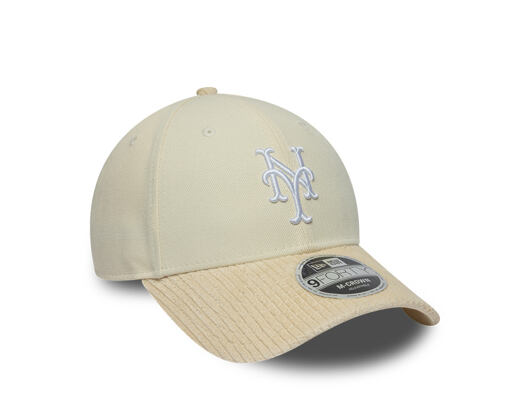 Kappe New Era - MLB Cord Visor 9FORTY M-CROWN - NY Mets - Cream