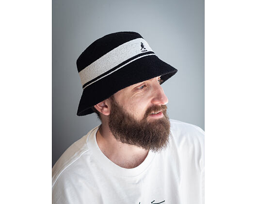Hut Kangol Bermuda Stripe Bucket Black