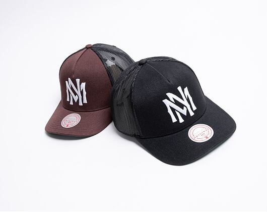 Kappe Mitchell & Ness Essential Trucker Snapback Branded Black