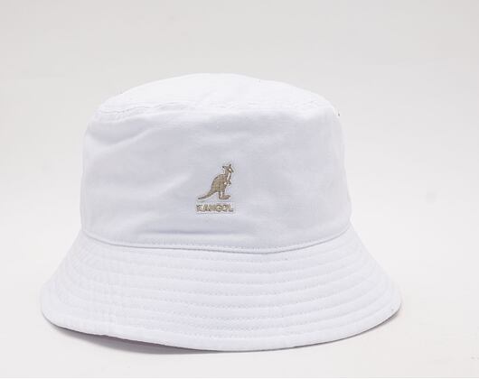 Hut Kangol Washed Bucket White