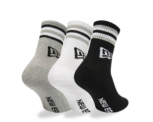 Socken New Era Retro stripe Crew 3Pack