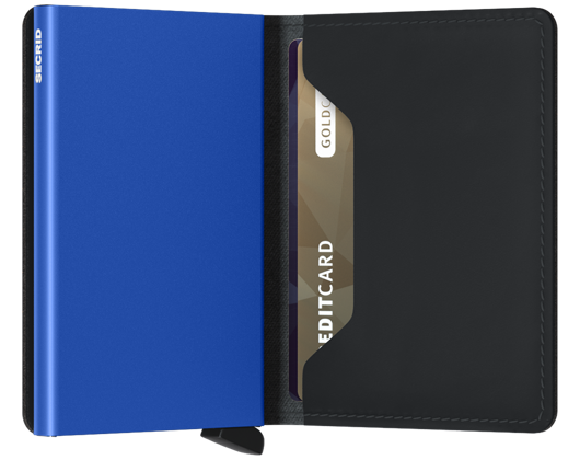 Geldbörse Miniwallet Secrid Matte Black & Blue