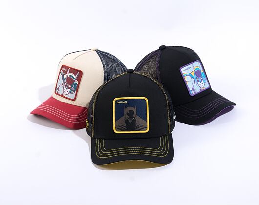 Kappe Capslab Batman - Batman Schwarz/Gelb Trucker Schwarz / Gelb
