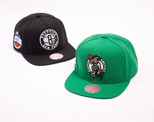 Kappe Mitchell & Ness NBA Conference Patch Snapback Boston Celtics Grün