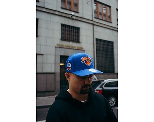 Basecap Mitchell & Ness NBA Conference Patch Snapback New York Knicks Blau
