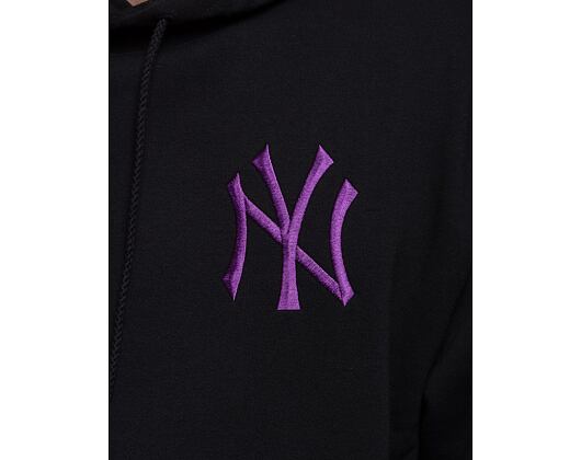Pullover New Era League Essentials Oversized Hoody - NY Yankees - Black / Purple Nitro