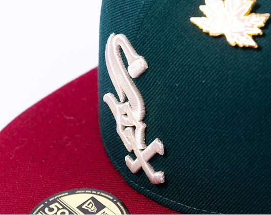 Kappe New Era 59FIFTY MLB "Leaf Drop" WS Chicago White Sox Green / White