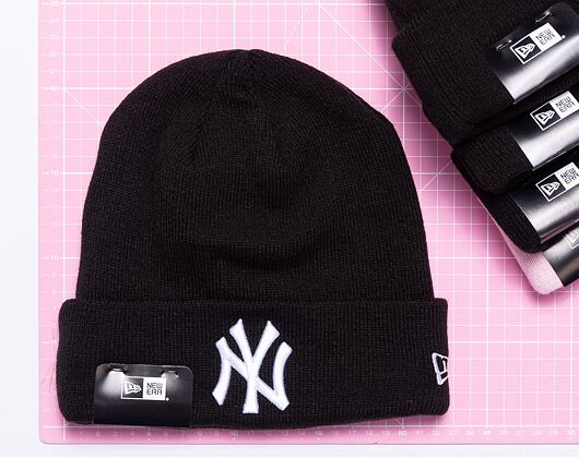Mütze New Era - MLB Essential Cuff Knit Beanie - NY Yankees - Black / White