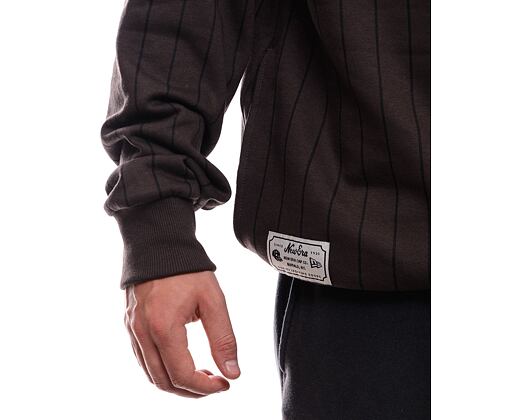 Pullover New Era Pinstripe Oversized Hoody Dark Brown / Black