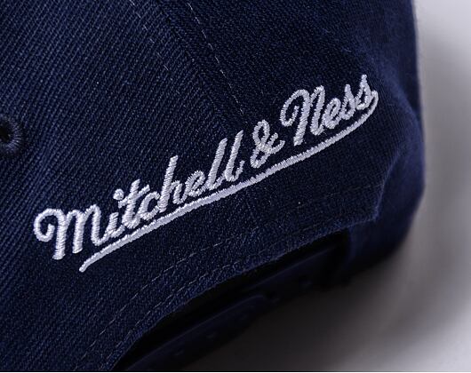 Kappe Mitchell & Ness Branded 110 Stretch-Snap Pinscript "Classic Red" - Navy