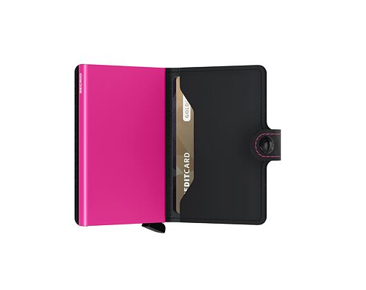Geldbörse Secrid Miniwallet Matte Black & Fuchsia