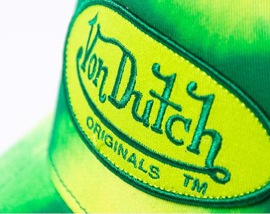 Kappe Von Dutch Trucker Boston - Cotton Twill - Green Tie Dye