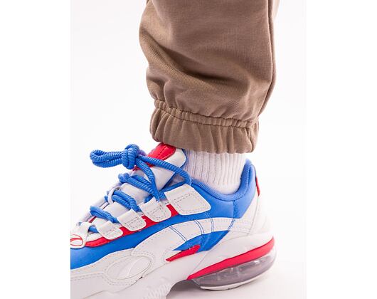 Damen Trainerhose New Era Arch Wordmark Joggers Ash Brown / White