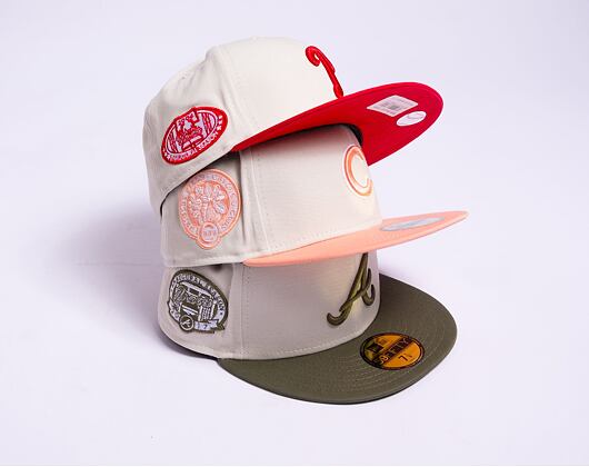 Kappe New Era 59FIFTY MLB White Crown Philadelphia Phillies Cooperstown Off White / Red