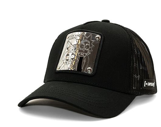 Kappe Capslab Trucker - Warner Bros - Rick and Morty - Schwarz / Metallic