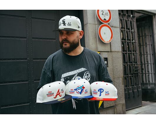 Kappe New Era 59FIFTY MLB 93 Division Philadelphia Phillies - Off White