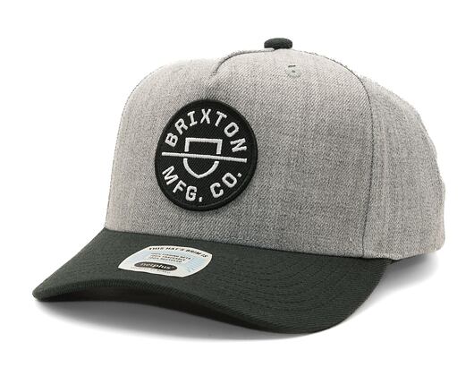Kappe Brixton Crest C MP Snapback - Heather Grey/Black