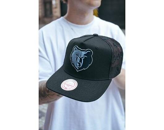 Kappe Mitchell & Ness - NBA Monogram Trucker Memphis Grizzlies Black