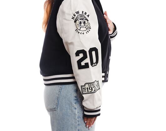 Damenjacke New Era - Varsity - Black / Off White