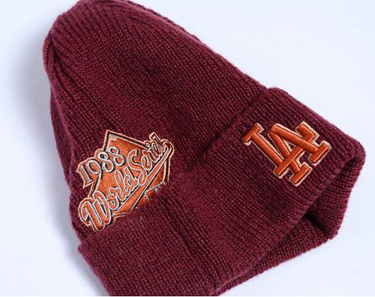 Mütze New Era - Knit Medium MLB Ws Patch Beanie - LA Dodgers - Cardinal