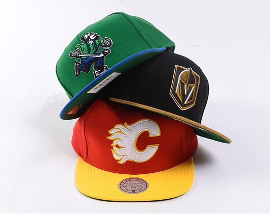 Kappe Mitchell & Ness - Team 2 Tone 2.0 Snapback - Vancouver Canucks - Grün/Marine