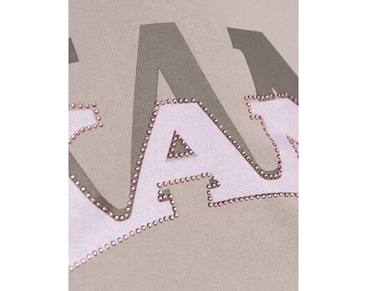 Damen Pullover Karl Kani Woven Signature Glitter OS Hoodie light grey