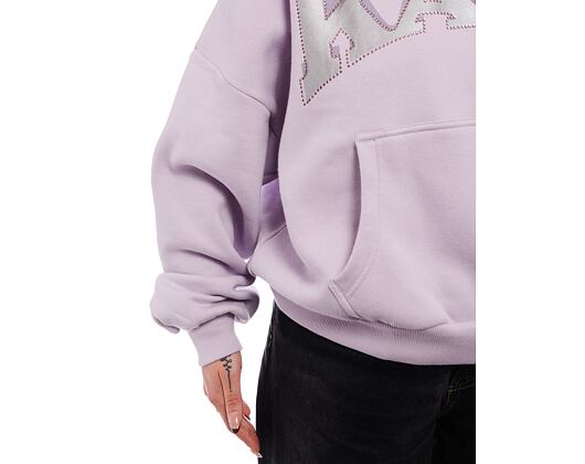 Damen Pullover Karl Kani Woven Signature Glitter OS Hoodie lilac