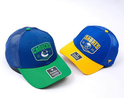 Kappe Fanatics - Vancouver Canucks - A/CAP Structured Adjustable Meshback - Blue Cobalt/Kelly Gr