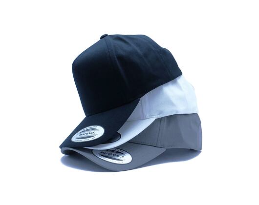 Kappe Yupoong 5-Panel Curved Classic Snapback white