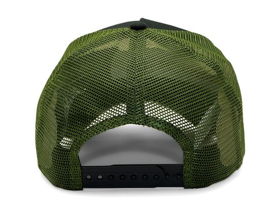 Kappe New Era - Buffalo Patch 9FORTY Trucker - Black / New Olive