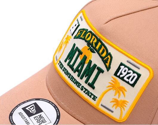 Kappe New Era - License Plate 9FORTY A-Frame - Light Brown